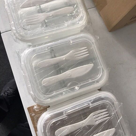 Prep Naturals Glass Meal Prep Containers 3 Pack Clear Cf139 - Picture 3 of 7